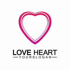  Love heart logo and symbol vector template