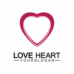  Love heart logo and symbol vector template