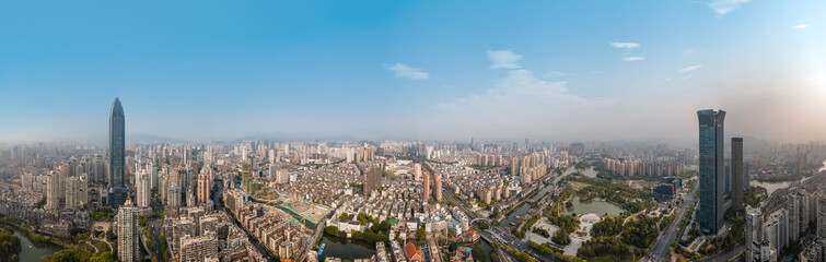 Fototapeta na wymiar aerial photography wenzhou city architecture landscape skyline panorama