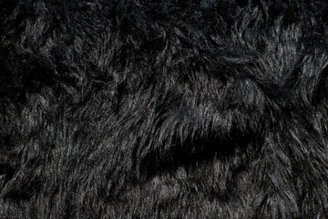 Abstract black fur background texture close-up