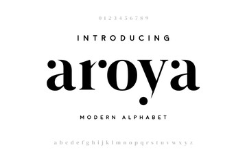 Simple abstract serif alphabet font. Serif lettering for wedding, music, logo, fashion. Creative simple vector illustration © fourmonths