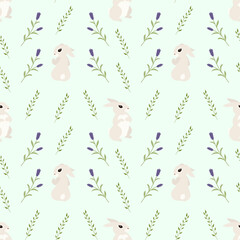 seamless woodland and easter patterns