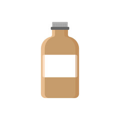 Medical bottle with label