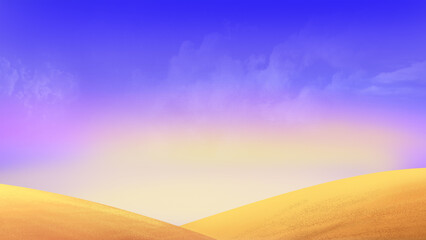 Fototapeta na wymiar The sky above the sand dunes