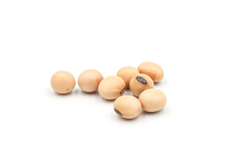 soybean seeds isolated on white background