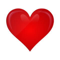 Glossy vector red heart design