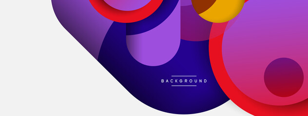 Circle and round shapes abstract background. Vector illustration for wallpaper banner background or landing page