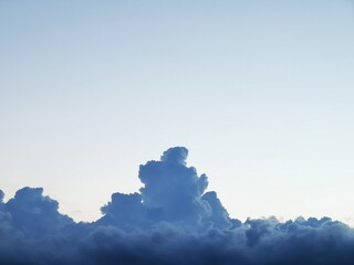 white cloud and blue sky background