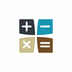 Obraz premium Calculator vector icon template background