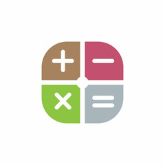 Fototapeta premium Calculator vector icon template background