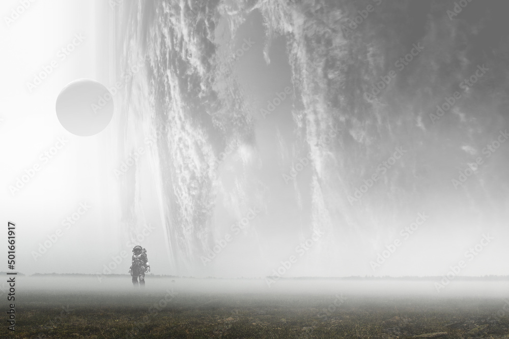 Canvas Prints image of outer space. . mixed media