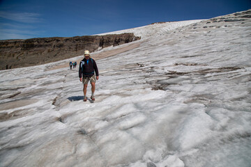 hiking in the mountains
