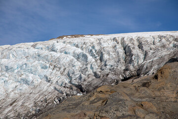 snow covered rocks