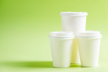 White plastic cup