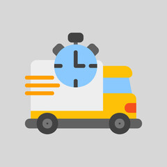 Fast delivery icon in flat style, use for website mobile app presentation
