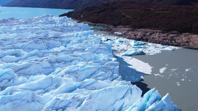 Los Glaciares National Park at El Calafate at Patagonia Argentina. Stunning landscape of iceberg in Patagonia. Perito Moreno Glacial. Patagonia landscape. Travel destination of El Calafate Argentina.