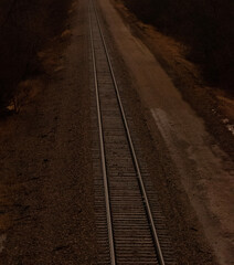 railroad tracks in the morning
