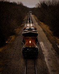railway in the night