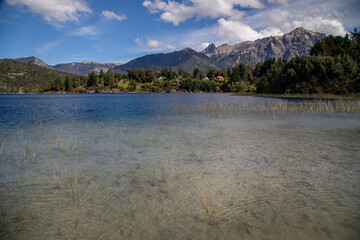 lake and mountains