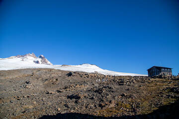 snow covered mountains