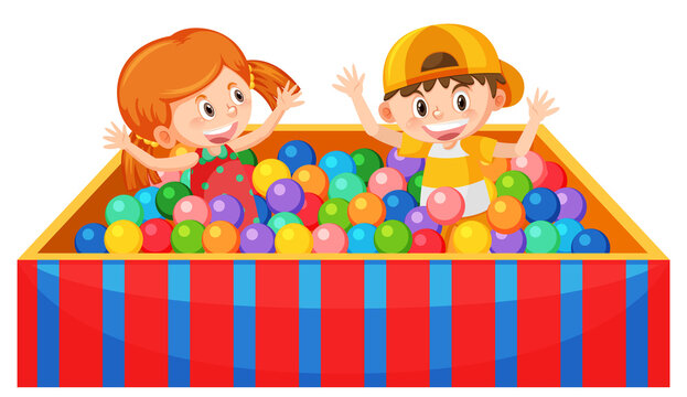 Children playing in the ball pit