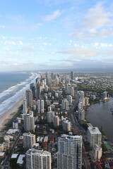 View from tower in Surfers Paradise in Australia. 