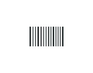Barcode icon vector. Simple design on white background.