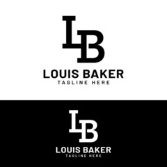 L B LB BL Letter Monogram Initial  Logo Design Template. Suitable for General Sports Fitness Construction Finance Company Business Corporate Shop Apparel in Simple Modern Style Logo Design.