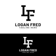 Fototapeta premium L F LF FL Letter Monogram Initial Logo Design Template. Suitable for General Sports Fitness Construction Finance Company Business Corporate Shop Apparel in Simple Modern Style Logo Design.