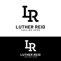 Fototapeta premium L R LR RL Letter Monogram Initial Logo Design Template. Suitable for General Sports Fitness Construction Finance Company Business Corporate Shop Apparel in Simple Modern Style Logo Design.