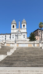 Rome Italy  Spanish Steps called PIAZZA DI SPAGNA without people during the lockdown due to covid-19