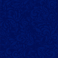 floreal pattern doodole leafs  blue
