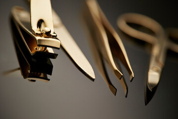 Nail care set, nail clippers and scissors