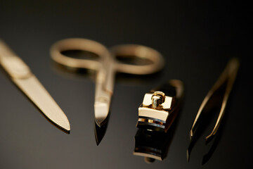 Nail care set, nail clippers and scissors