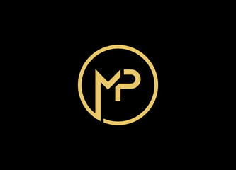 Initial MP letter Logo Design vector Template. Abstract Letter MP logo Design