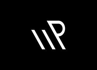 Initial MP letter Logo Design vector Template. Abstract Letter MP logo Design - obrazy, fototapety, plakaty