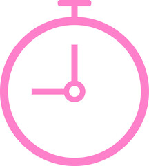 Pastel Pink Clock Icon, Clock Icon 