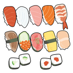 寿司のセット　線あり