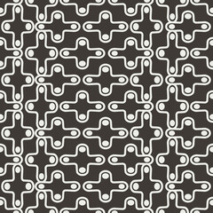 Decorated with white crosses with four white dots. Vector with rounded crosses.