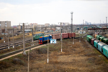 Railway tracks communication system of freight deliveries.