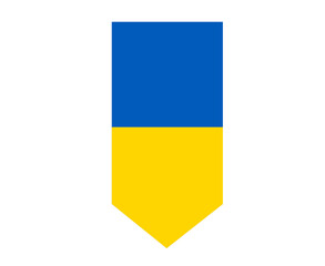 Fototapeta premium Ukraine Flag Ribbon Emblem Symbol Design National Europe Vector Abstract illustration