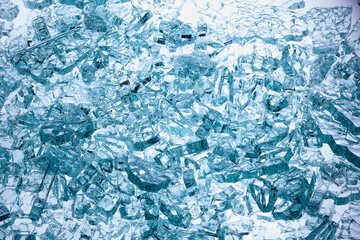 gesplittertes Glas, Sicherheitsglas, Splitter.