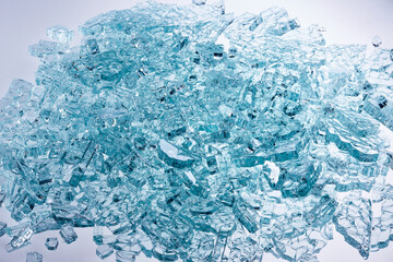 gesplittertes Glas, Sicherheitsglas, Splitter.