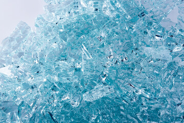 gesplittertes Glas, Sicherheitsglas, Splitter.