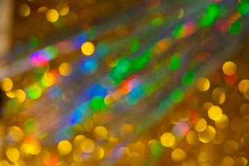 Multicolored rainbow large bokeh effect background