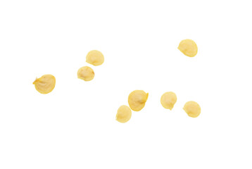 Paprika seeds isolated on white background.