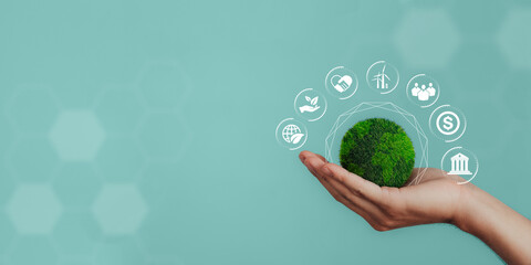ESG Banner - Environment, Society and Corporate Governance The information banner calls to...