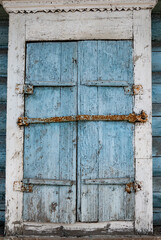 old typical vintage wooden door