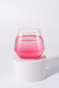 Pink Functional Drink In A Glass.