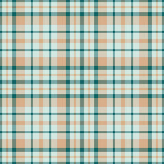 Plaid seamless pattern. Check fabric texture. Vector textile print.